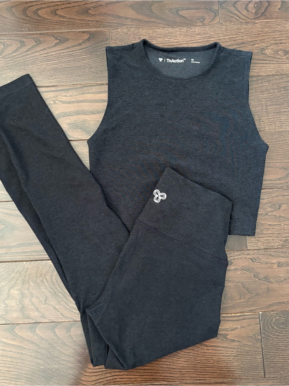 TNAction Black/Grey Active Tank & Leggings Set